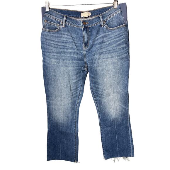 Hatch Denim - Hatch Maternity Jeans Women's Size 32 Side Stretch Panels Raw Hem